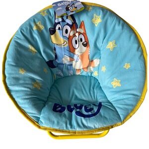 Bluey & Bingo Kids Saucer Chair Hugging Characters Folding Portable Safety Lock